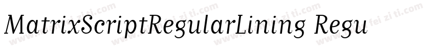 MatrixScriptRegularLining Regular字体转换